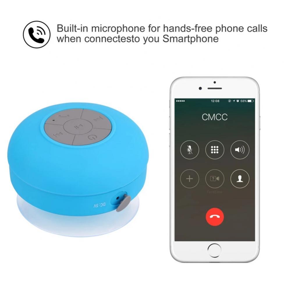 Loa nhỏ Chống nước Gọi điện thoại rảnh tay Loa Bluetooth Cốc hút Loa sạc USB di động Phòng tắm Màu sắc: 01