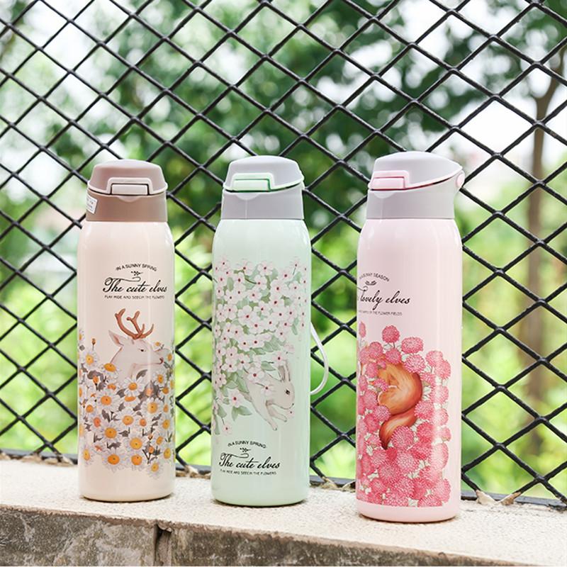 Đồng Hồ Nam Dây Thép Không Gỉ Giữ Nhiệt Cốc Tập Uống Có Ống Hút Chân Không Bình Du Lịch Nhiệt Nước Bottler Trẻ Sơ Sinh Thermocup Tumbler Cách Điện Bình
