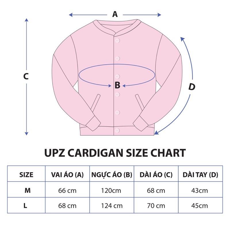 UPZ Áo Khoác Cardigan Burning (7 Màu)