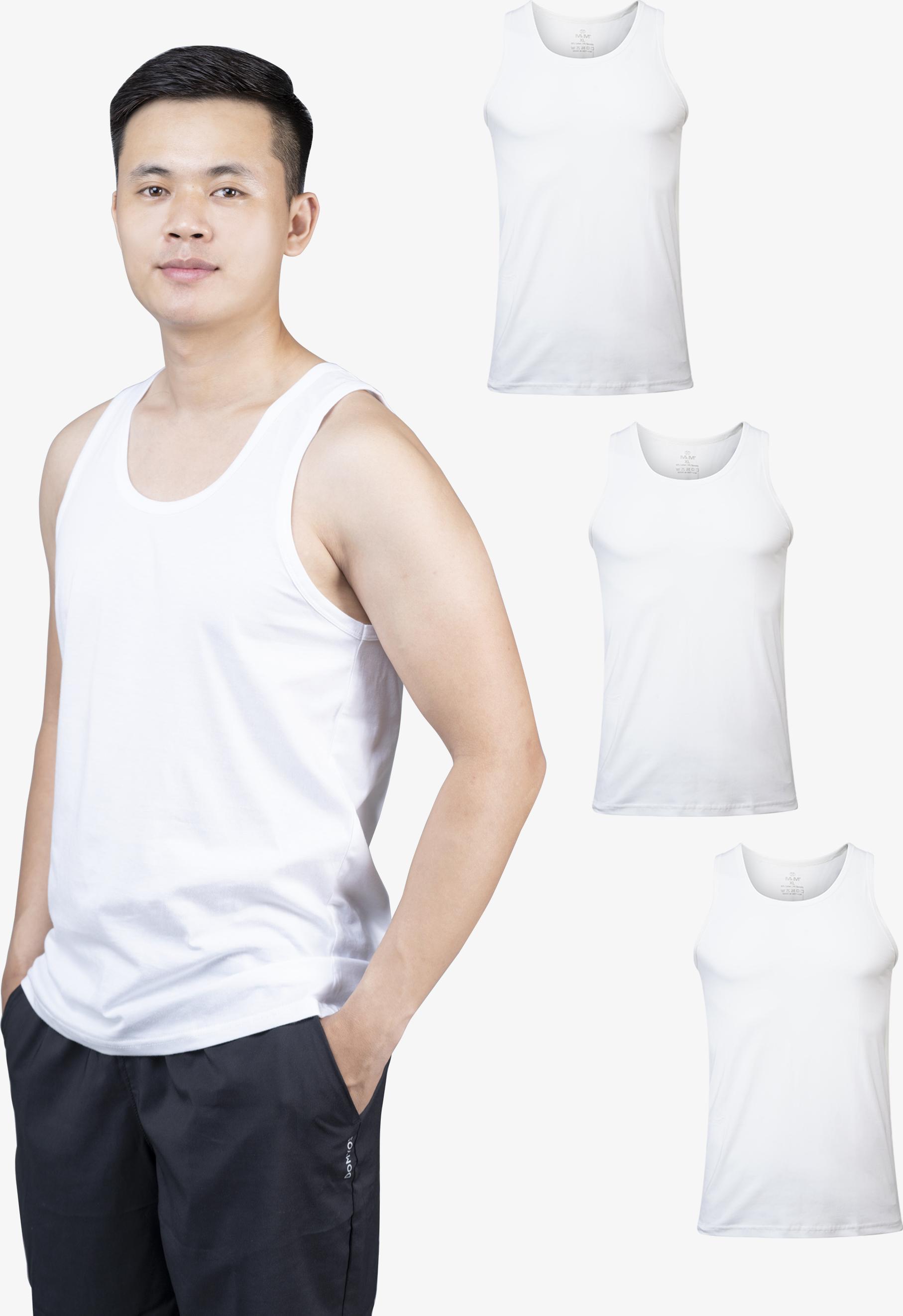 Set 3 Áo Thun Nam 3 Lỗ, Áo Tập Gym,Thể Thao, Sợi Cotton Mềm Mịn, Co Giãn Thấm Hút Mồ Hôi Tốt, Thoáng Mát