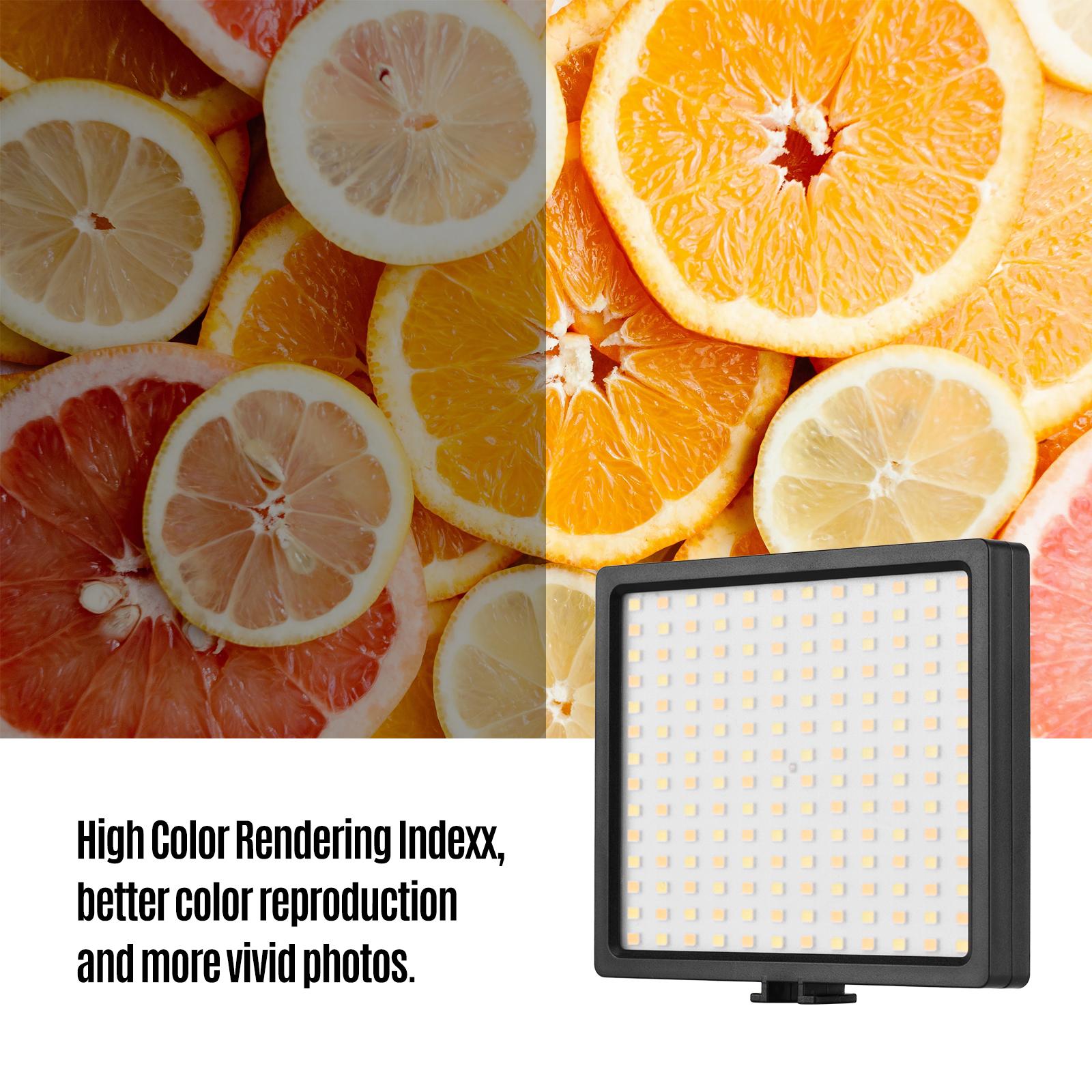 Đèn LED video Ánh sáng chụp ảnh 9W 3200K-6000K Nhiệt độ hai màu 5 mức Độ sáng có thể điều chỉnh