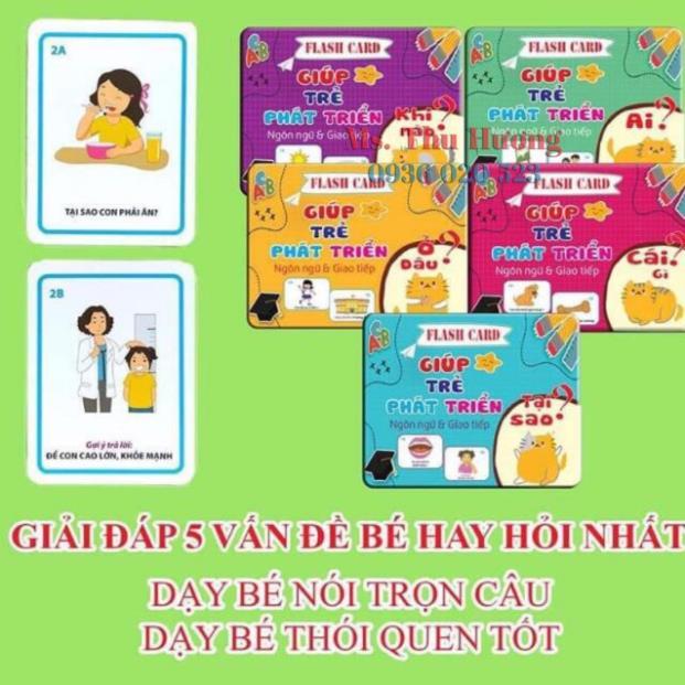Bộ thẻ Flashcard Giúp trẻ phát triển Ngôn ngữ &amp;Giao tiếp