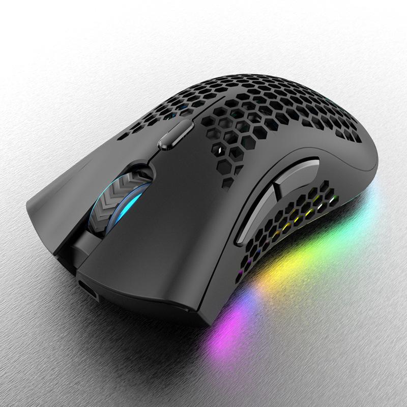 Chuyên Nghiệp 2.4G Không Dây USB Game Thủ Chuột 4000DPI Thiết Kế Công Thái Học RGB Chuột Chơi Game Cho Máy Tính Laptop LOL Game Thủ
