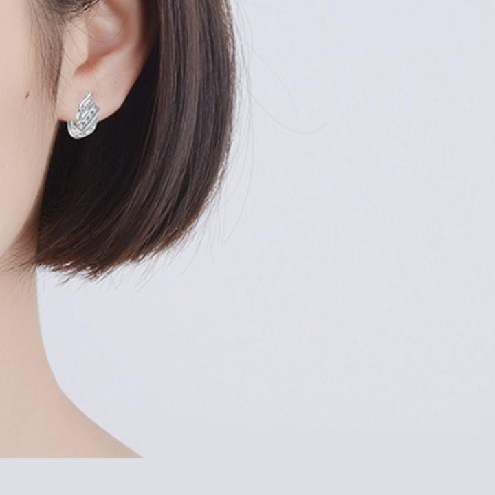 Bông tai khoen nạm đá BHBT421