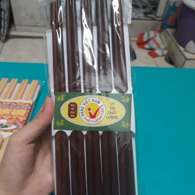Bộ 10 đũa gỗ chọn màu HÀNG VIỆT NAM