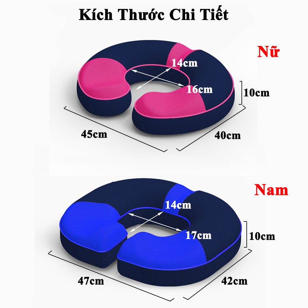 Đệm Ngồi Lót Ghế Chống Trĩ KUNBE, Chất Liệu Cao Su Non Kê Mông Cho Người Đau Xương Cụt Giúp Ổn Định Cột Sống Chống Ê Mỏi