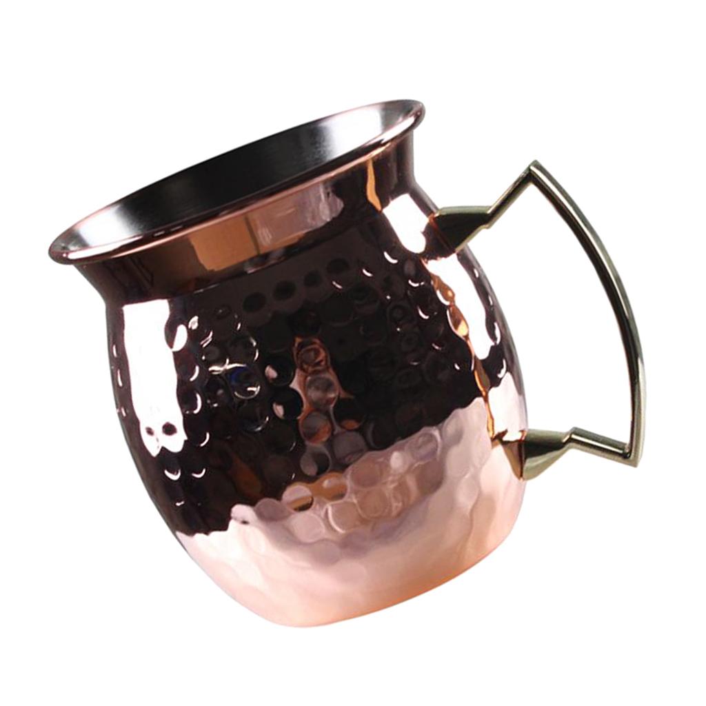 Moscow Mule Mug Cocktail Barrel Tankard Cup Kitchen Barware Cup Rose Gold
