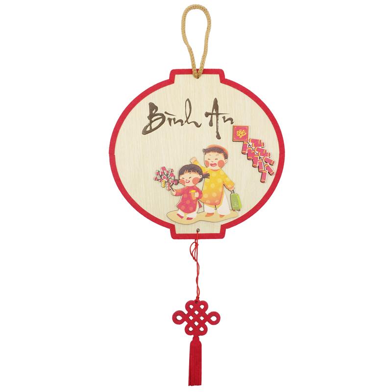 Bảng Gỗ Treo Tường Trang Trí Tết - Bách Mộc T13 - Bình An