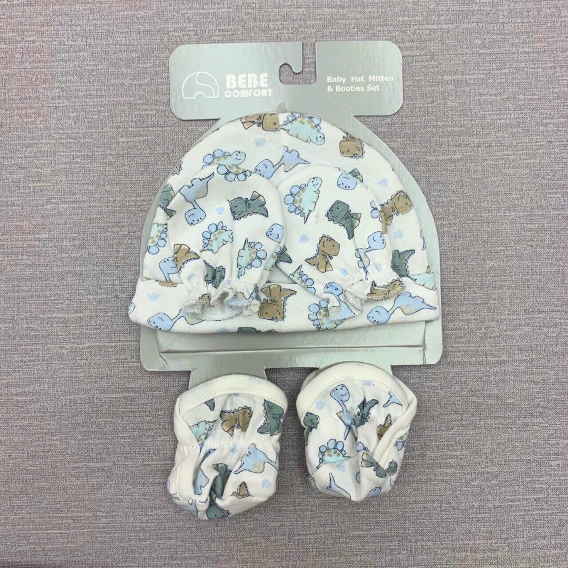 Set 3 món mũ/nón bao tay bao chân cho bé sơ sinh Bebe comfort