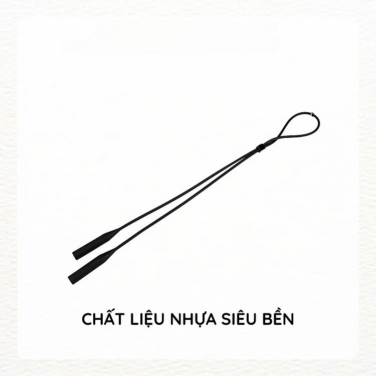 Dây đeo mắt kính giữ gọng kính, chơi thể thao chống rơi kính Chống Trượt Phiên Bản Nâng Cấp Lỗ Dẹp 5mm Chất Liệu Silicon Siêu Bền Chuyên Dụng Phù Hợp Chơi Thể Thao Du Lịch Dã Ngoại Golf Sports Lens Thời Trang Tiện Dụng Màu Đen