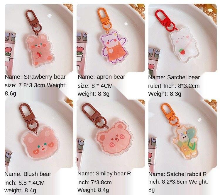 Móc Khóa Hình Thỏ Hoạt Hình Dễ Thương