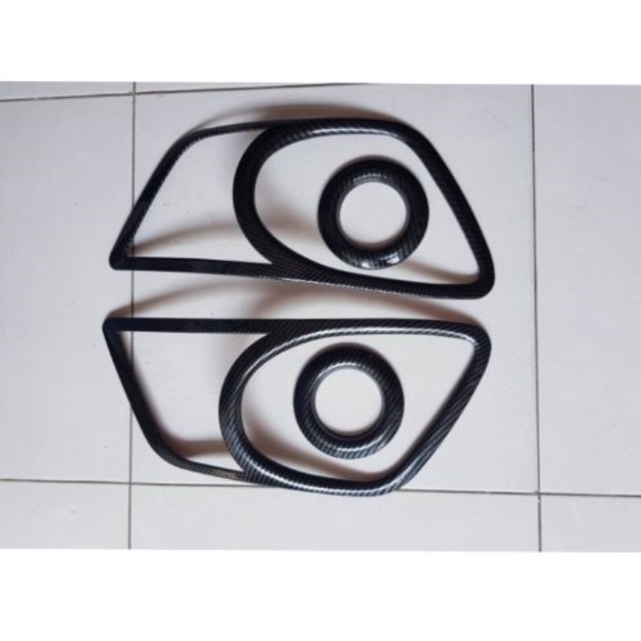 BỘ ỐP VIỀN ĐÈN SƯƠNG MÙ VÂN CACBON DÀNH CHO XE FORD TRANSIT 2014-2018