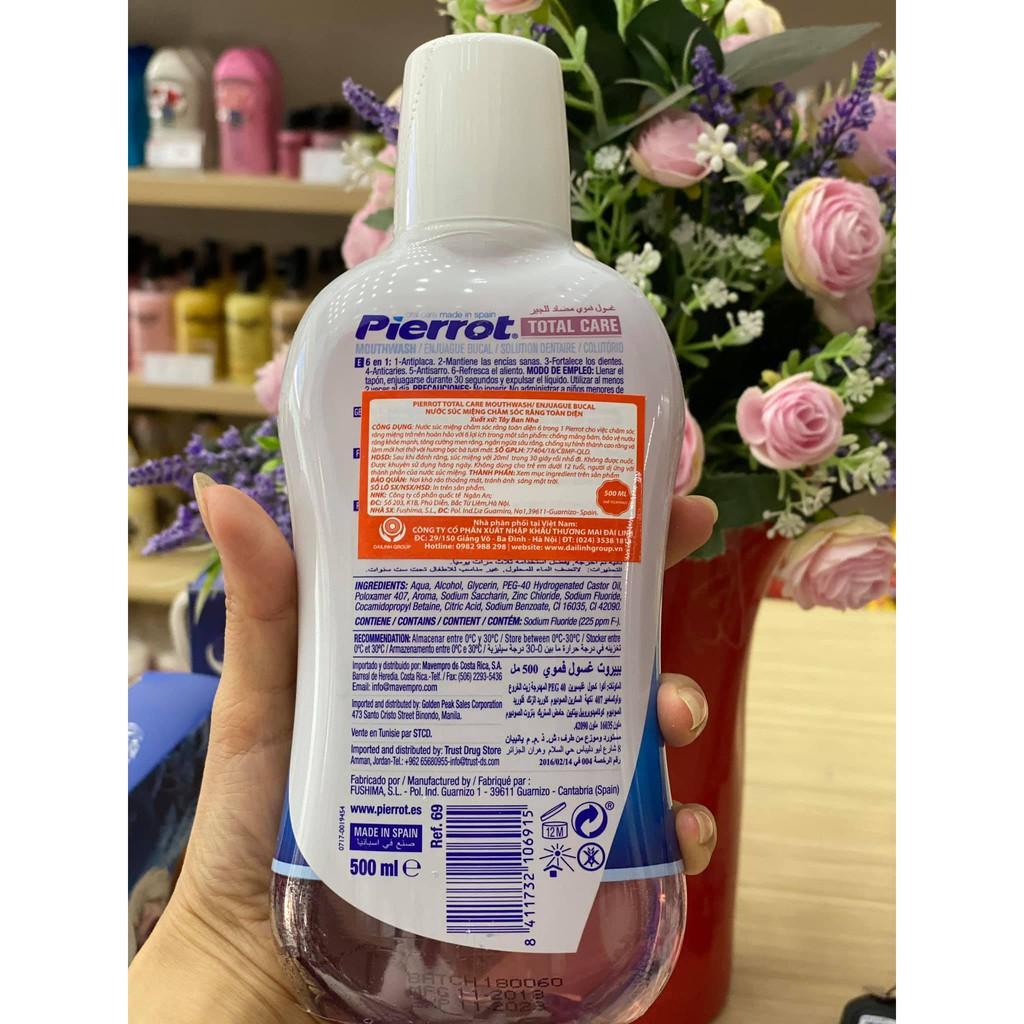 Nước súc miệng chăm sóc răng toàn diện Pierrot 500ml