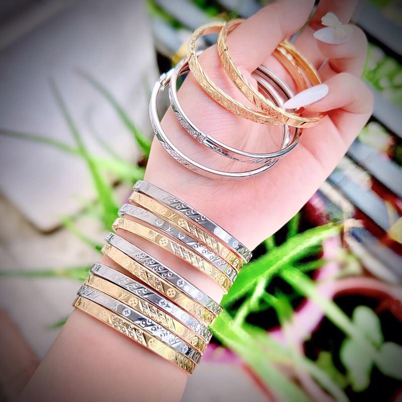 ̀ khóa lưỡi gà vòng tuần không gỉ, bền màu, lắc tay