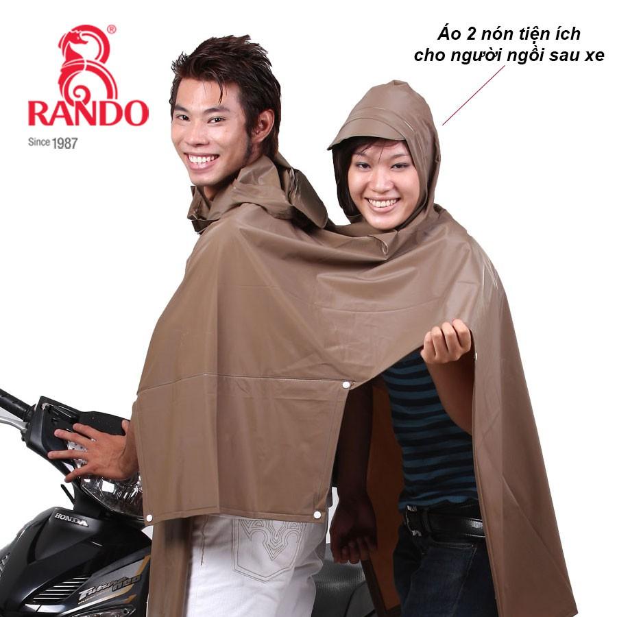 ÁO MƯA CỔ RÙA 2 NÓN CAO CẤP KIẾNG - RANDO