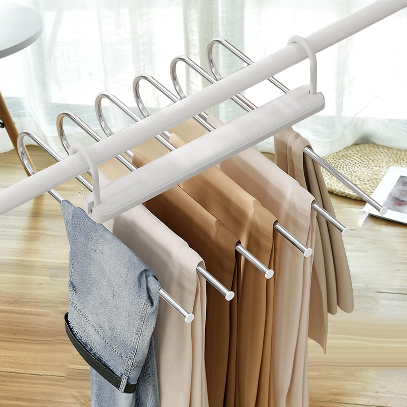 Multipurpose Folding Pants Hanger Clothes Hanger for Wardrobe Laundry Room