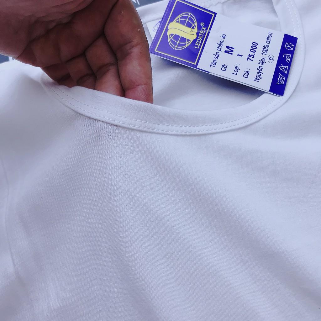 Áo Thun Nam Trắng Cotton ️ Áo Phông Cổ Tròn Form Rộng Trơn Đẹp Giá Rẻ