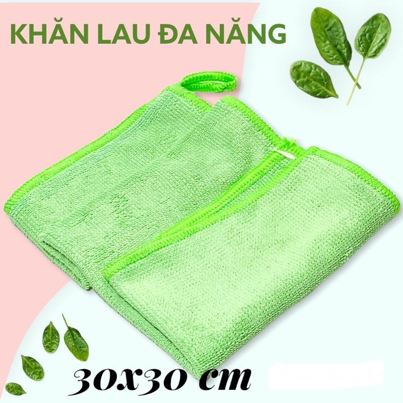 KHĂN LAU ĐA NĂNG 30x30 CM CÓ MÓC TREO LAU BÀN LAU XE LAU BẾP