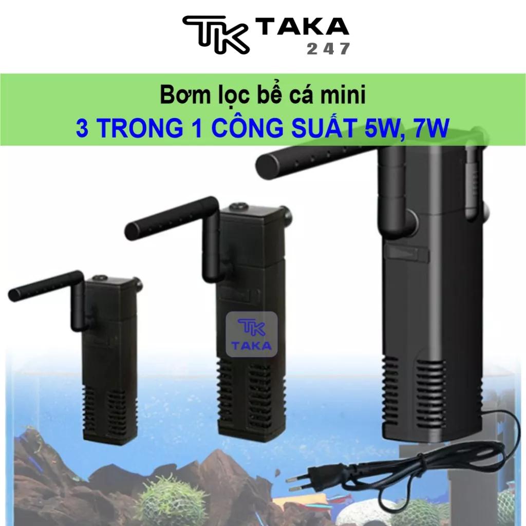 Bơm lọc bể cá mini 3 trong 1 không gây tiếng ồn với máy bơm bọt biển