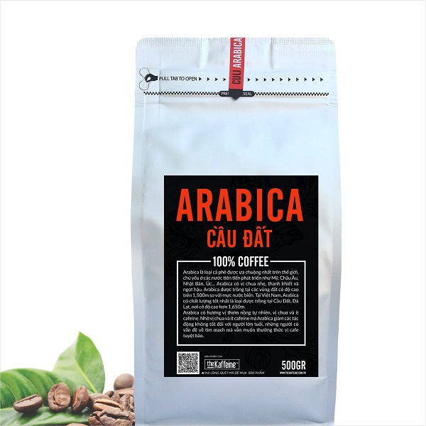 Cà phê Arabica Cầu Đất NGUYÊN HẠT 500g - Chính Hãng The Kaffeine