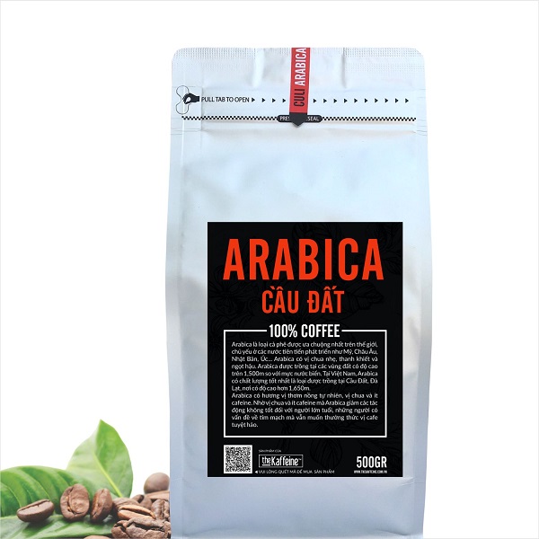 Cà phê Rang Xay Arabica Cầu Đất 500g - The Kaffeine Coffee
