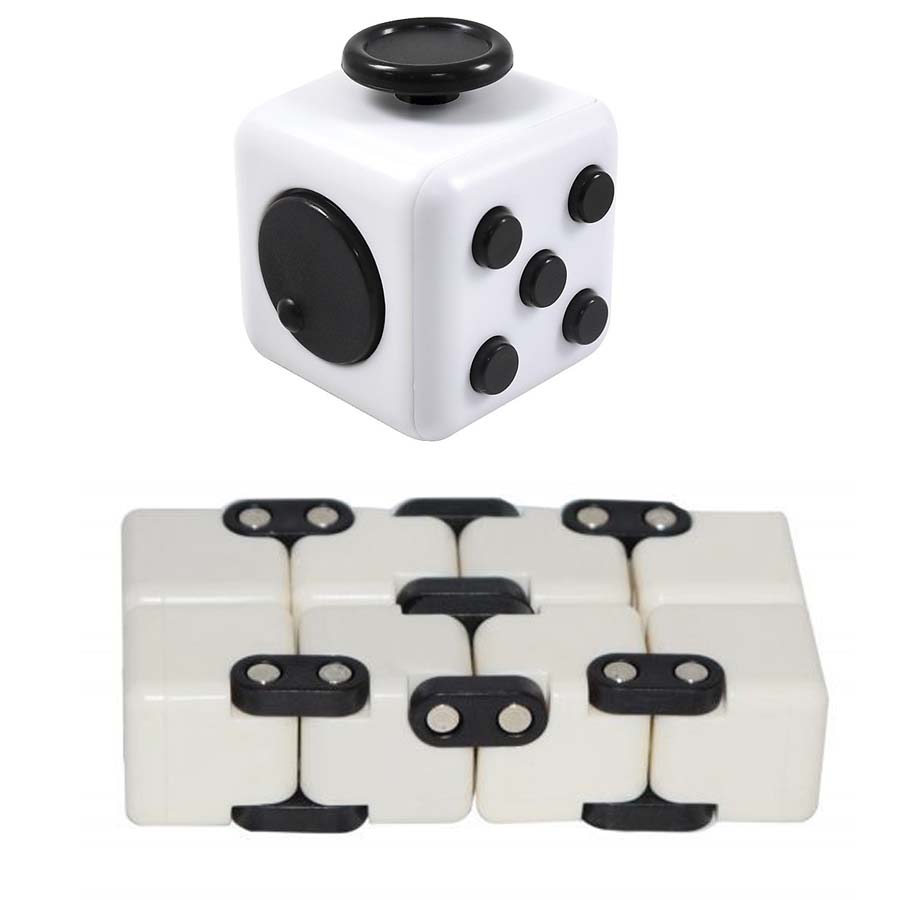 Combo giảm stress Fidget Cube +  Infinity Cube Vô Cực Thần Kỳ (màu ngẫu nhiên)