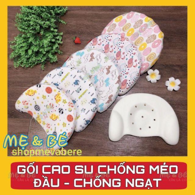 Gối cao su non chống méo đầu cho bé sơ sinh