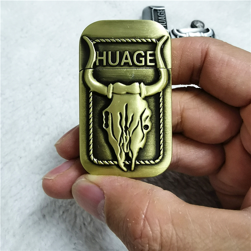 Vỏ Hột Quẹt Bật Lửa Xăng Đá HG05-DT Họa Tiết Đầu Trâu Độc Lạ - Nhiều màu