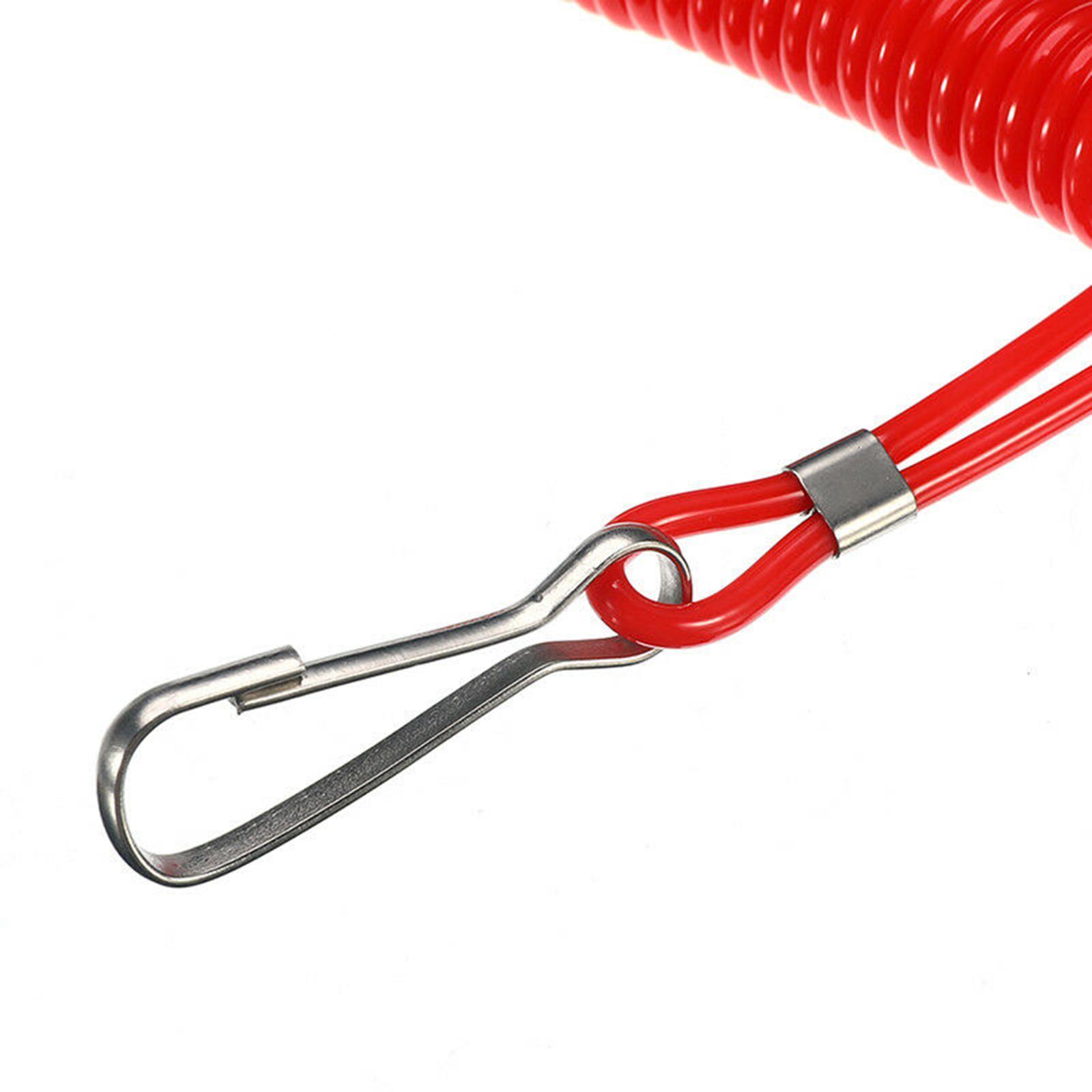 Outboard Motor Kill Switch W/ Safety Tether Lanyard Fit for Red