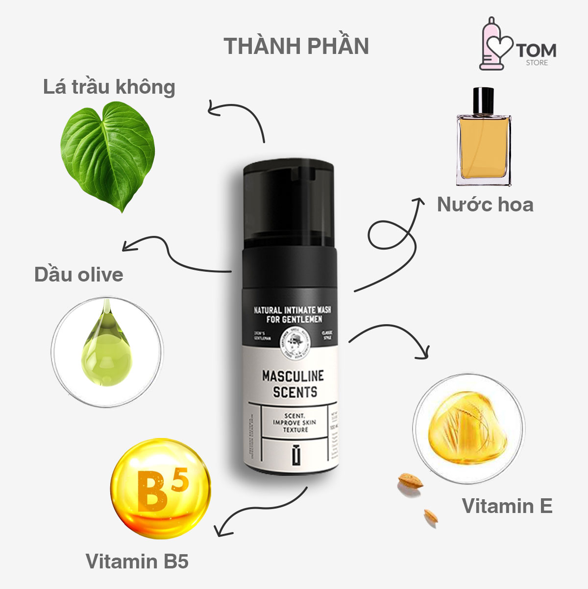 Dung dịch vệ sinh nam dạng bọt, hương thơm nam tính - Shell Masculine Scents