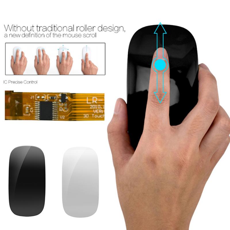Cảm Ứng Đa Năng Magic Mouse 2.4GHz Chuột Dành Cho Windows Mac OS Trắng/Đen Cho Laptop/Trò Chơi/máy Tính Để Bàn Thả Vận Chuyển