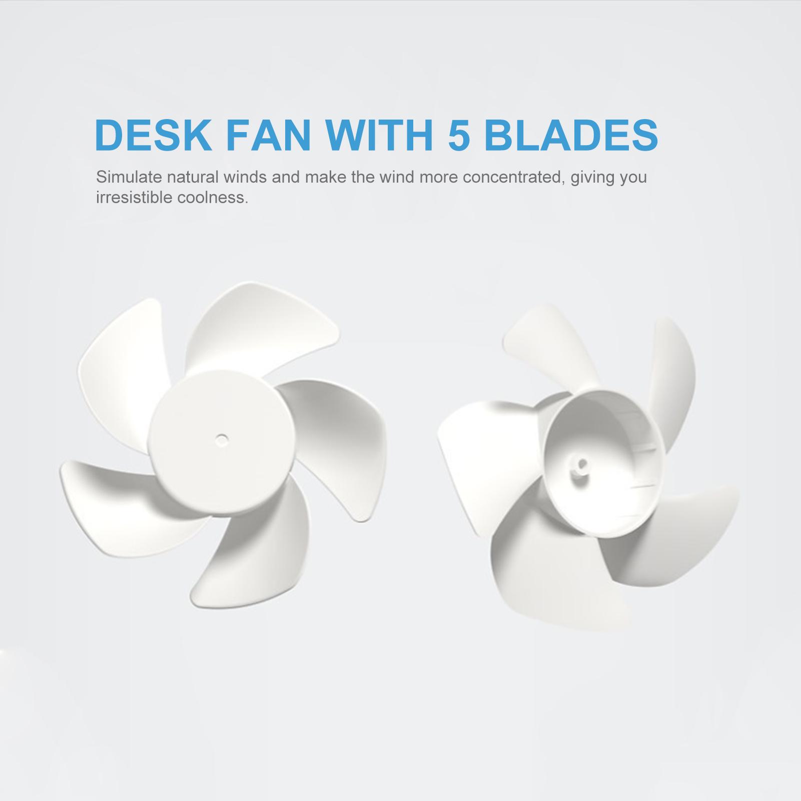 Quạt bàn mini di động xoay 360 °được hỗ trợ sạc USB