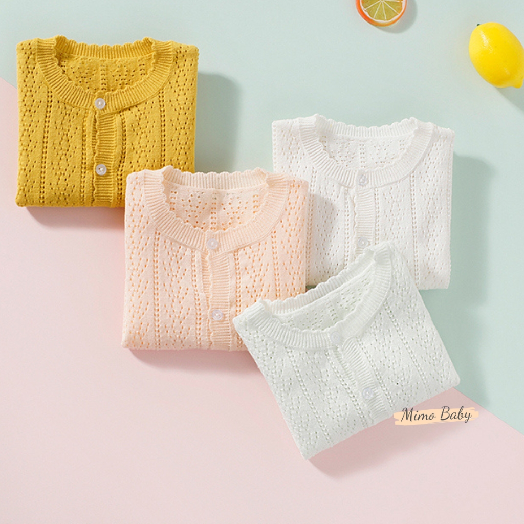 Áo cardigan len mỏng cho bé gái mùa thu đông siêu dễ thương Mimo Baby QA53