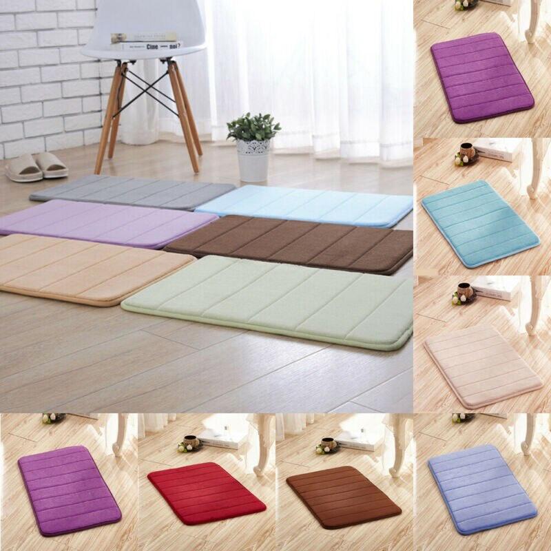 Hot Bath Mat Super Absorbent Bathroom Carpets Rugs Soft Memory Foam Floor Mat Bath Bathroom Bedroom Toilet Floor Shower Rug