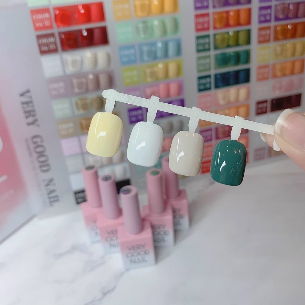 Set 44 màu Very Good Nail dòng sơn gel Hàn Quốc hàng chuẩn loại 1 (kèm bảng màu sơn sẵn+ 2 chai base top)