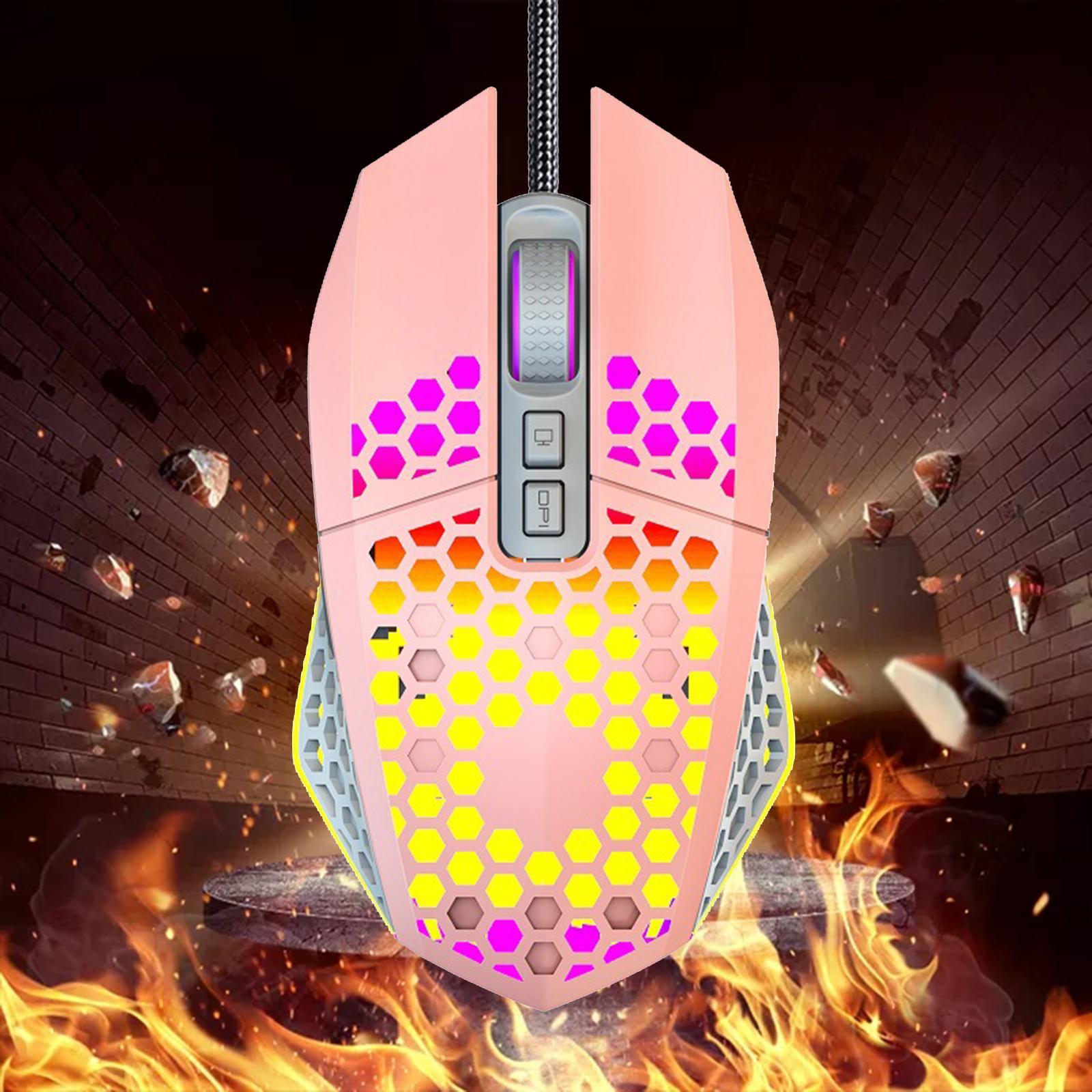 Wired Mouse, Optical Gaming Mice with 7 Buttons and RGB Backlight RGB Backlit, for PC Computer Laptop, 800 1600 2400 3200 4800 8000 DPI