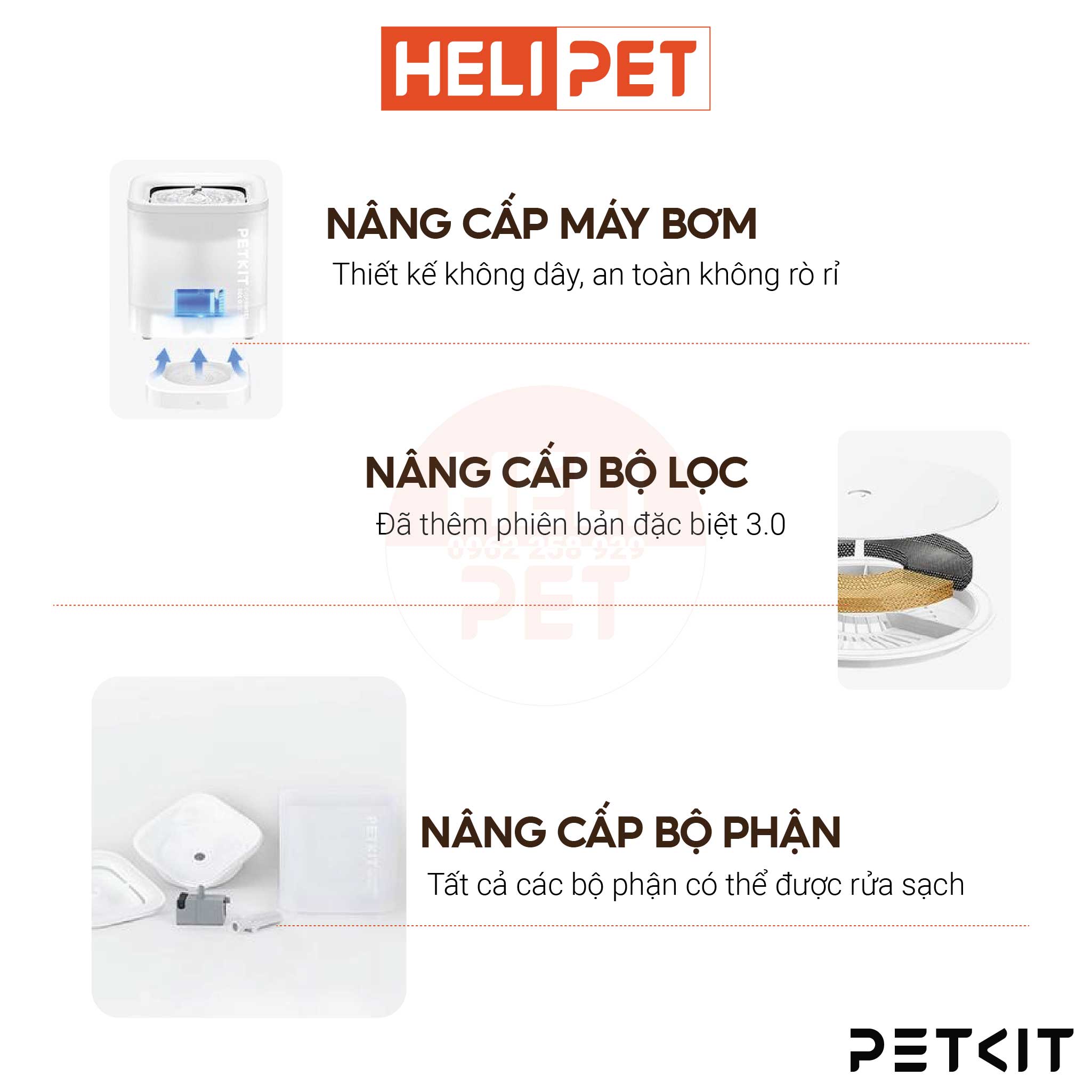 Máy Lọc Nước Cho Mèo Thông Minh, Bơm Không Dây Petkit EVERSWEET SOLO SE - HeLiPet