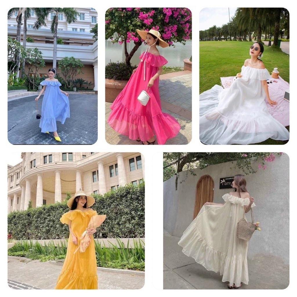 MAXI HỞ LƯNG CAO CẤP 2 MÀU TRẮNG + ĐỎ BIKINI STORE