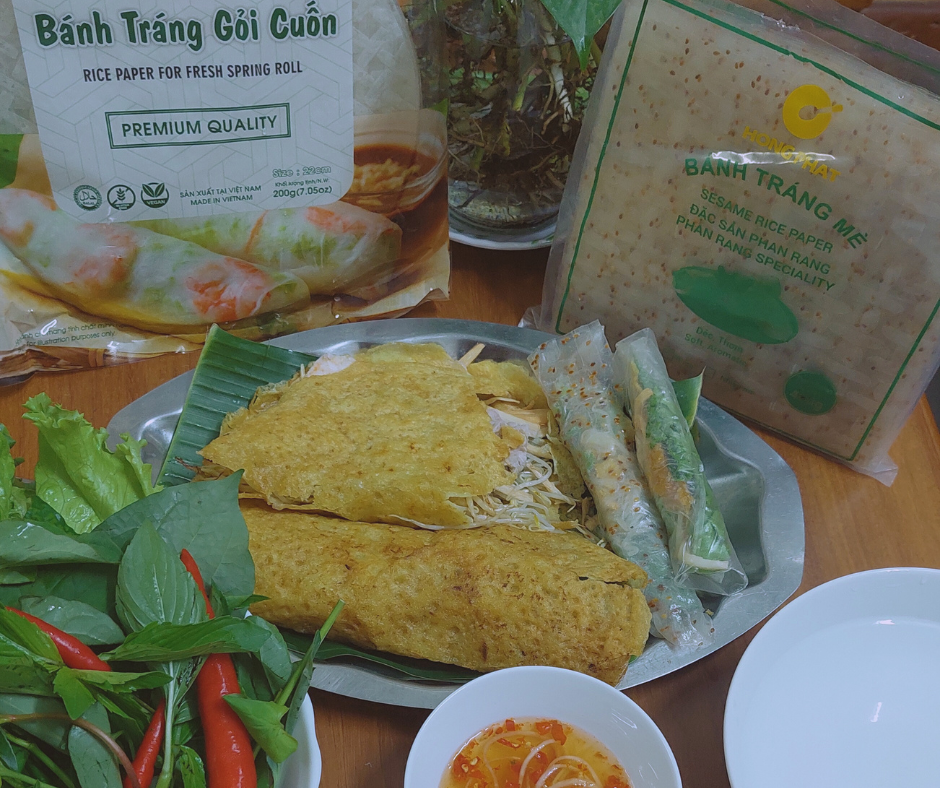 COMBO 10 Bánh tráng gỏi cuốn Shammi tròn size 22cm túi 200g (Bánh tráng cuốn xuất khẩu)