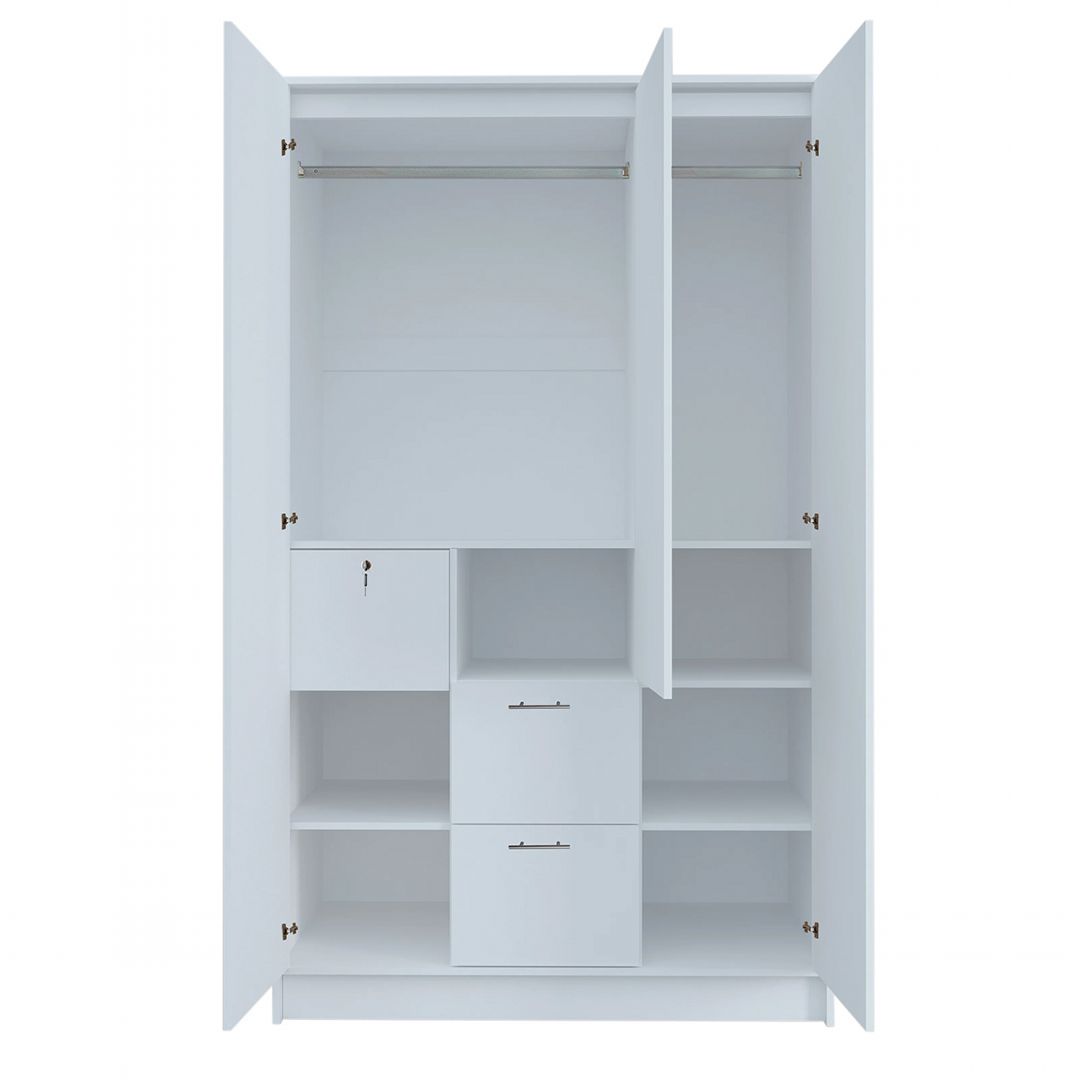 Tủ đựng quần áo thanh lịch bằng gỗ SMLIFE Concord