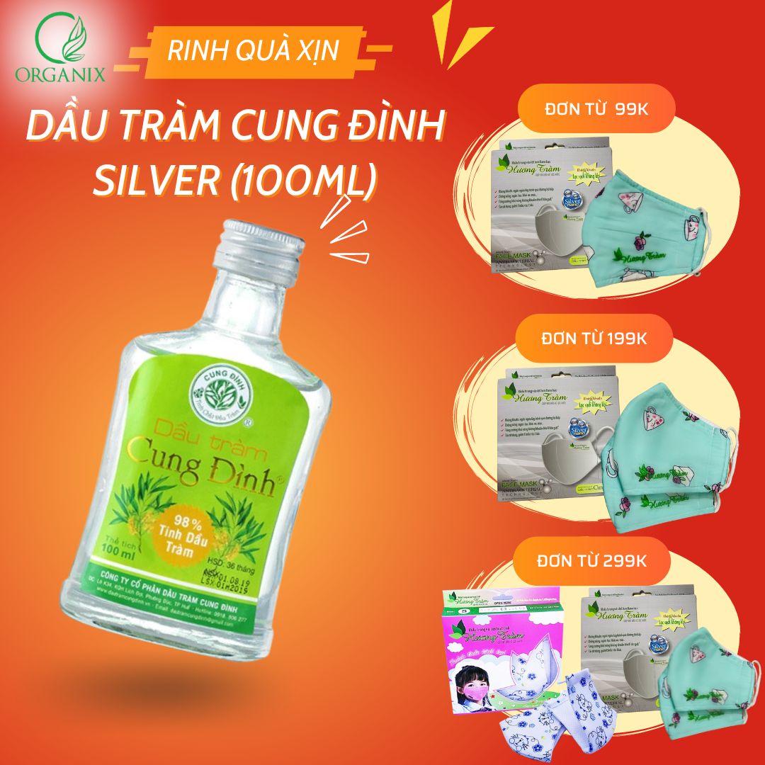 Dầu tràm Cung Đình Silver 100ml | Dầu tràm gió Lộc Thủy Huế