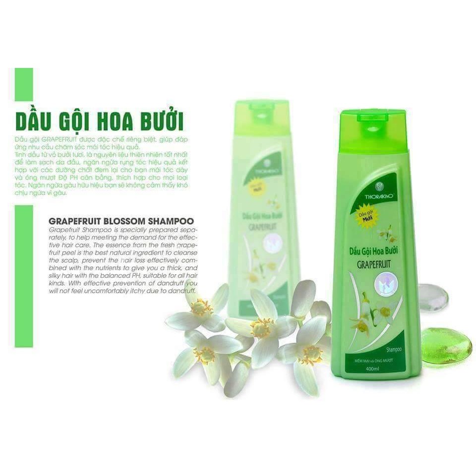 Combo 2 Chai Dầu Gội Và Xả Hoa Bưởi Thorakao 400ml