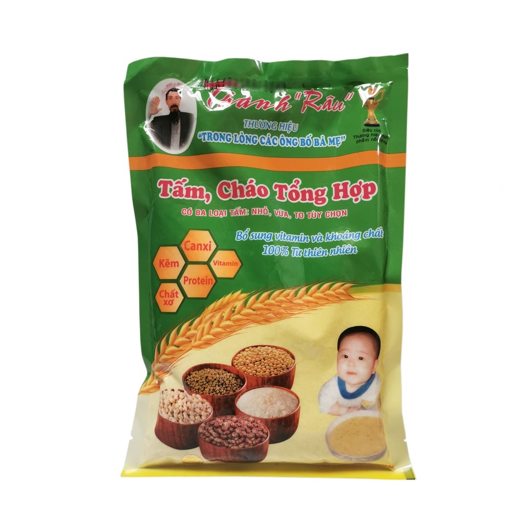 1 GÓI TẤM CHÁO DINH DƯỠNG ĂN DẶM CHO TRẺ EM THÀNH RÂU - 500G (LOẠI HẠT NHỎ)