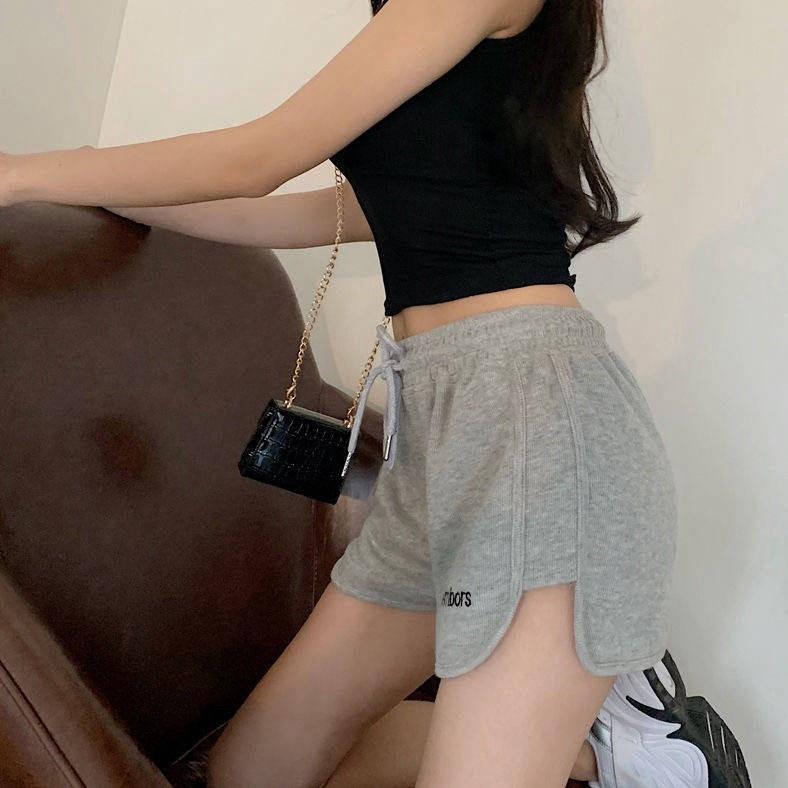 Quần Đùi Nữ Cạp Chun Ống Rộng Dây Rút Mem.bors Basic Trơn Mặc Nhà sexy thoáng mát 3158 Store