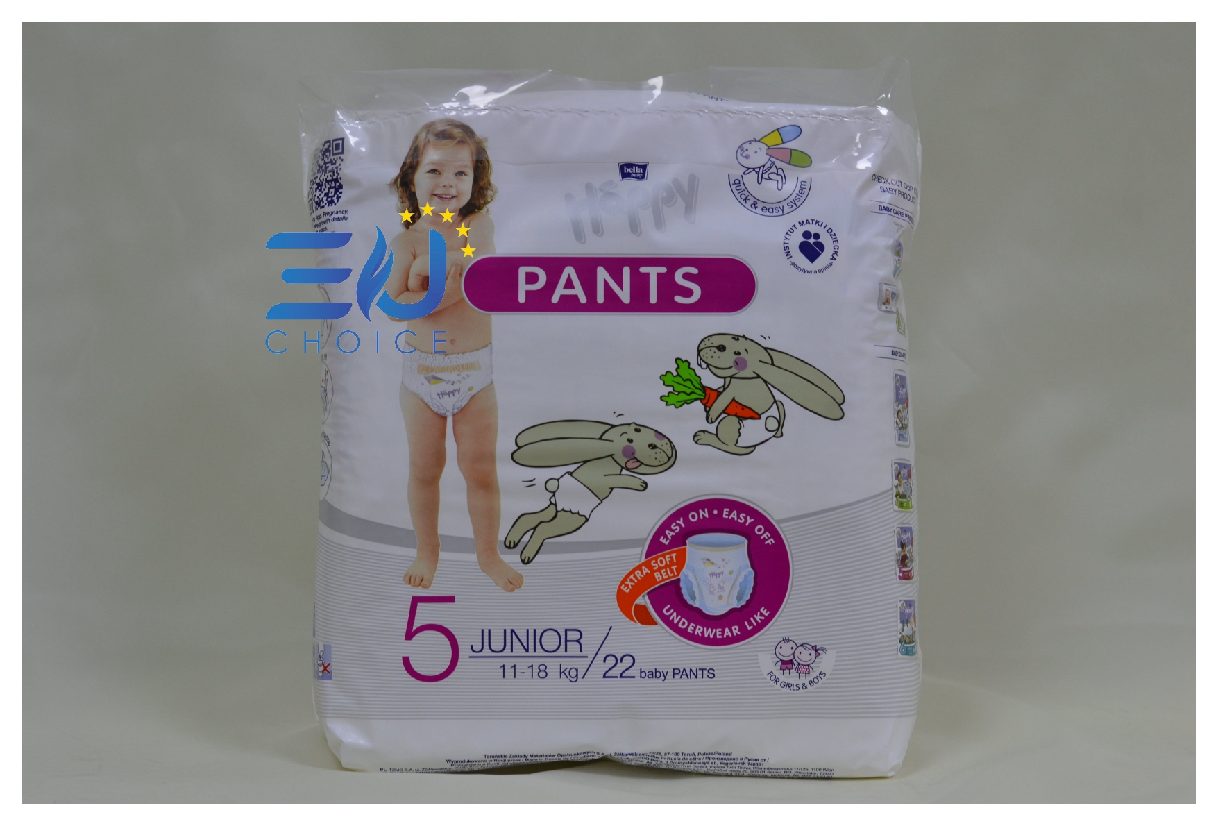 Bỉm T5 Pants, tã quần cao cấp BELLA BAPPY nhập khẩu Pháp 22 miếng cho bé 11-18kg thoáng mát, thấm hút, chống tràn