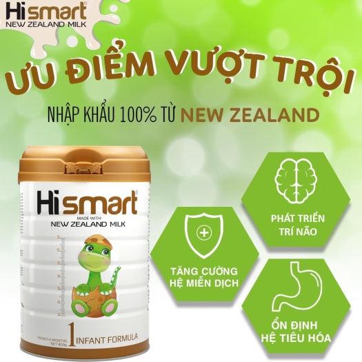 Sữa bột Hismart số 1_400g - Cho bé từ 0-6 tháng tuổi - xuất xứ 100% New Zeland
