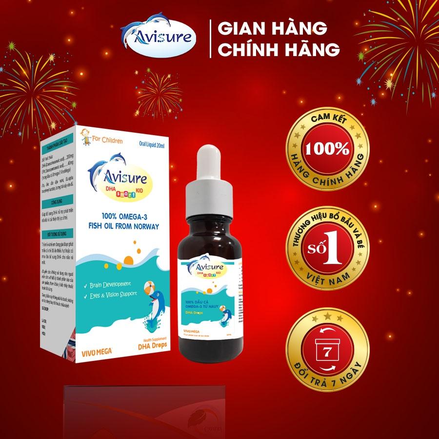 Avisure DHA smart kid DHA Na Uy tinh khiết cho bé dạng nhỏ giọt vị trái cây 20ml