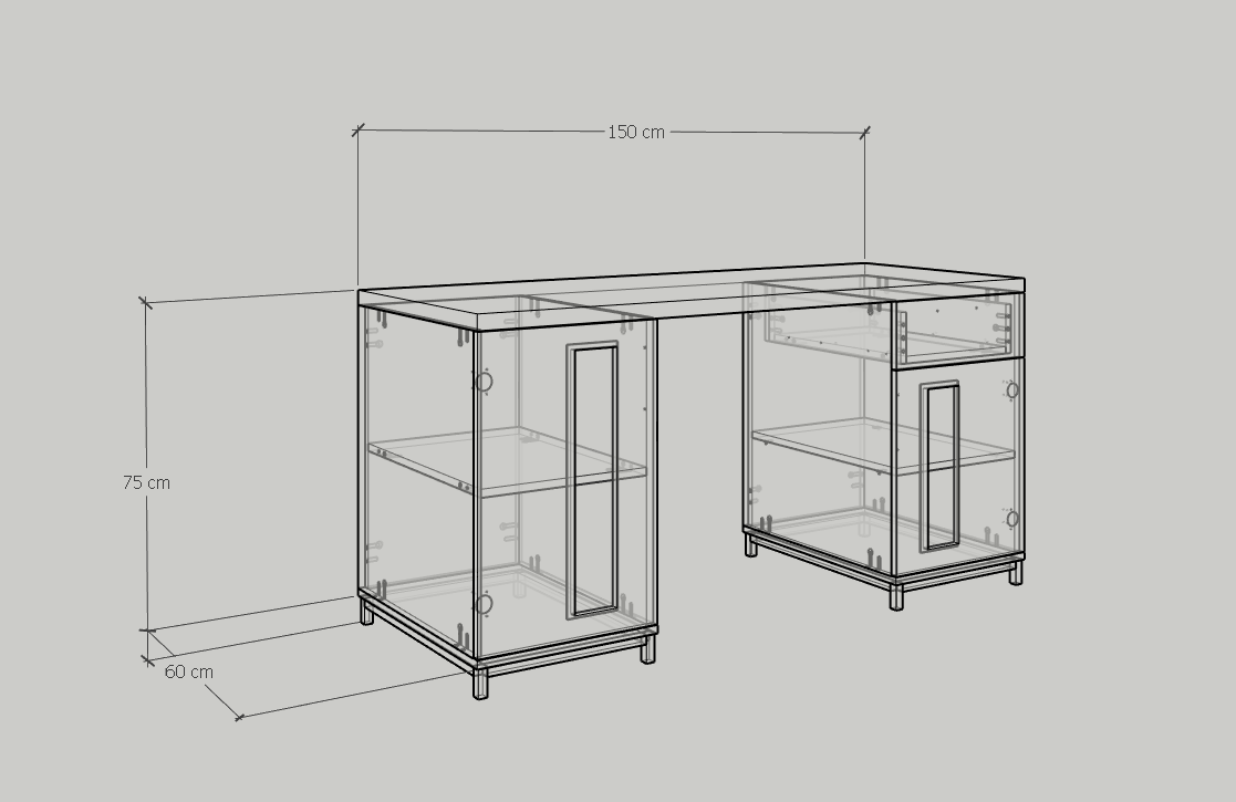 [Happy Home Furniture] LOUIS , Bàn làm việc - chân sắt , 150cm x 60cm x 75cm ( DxRxC), BAN_034