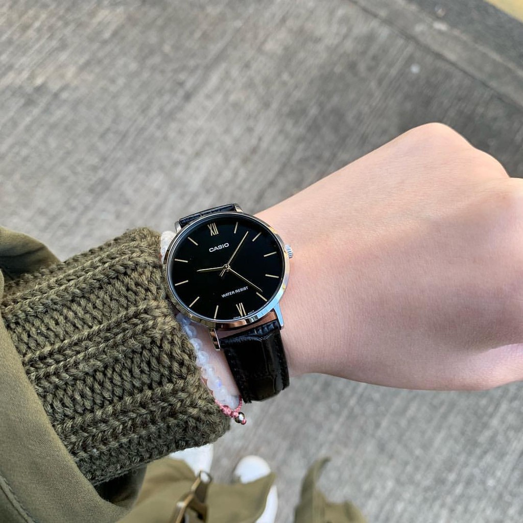 Đồng hồ Casio nam dây da MTP-VT01L-1BUDF