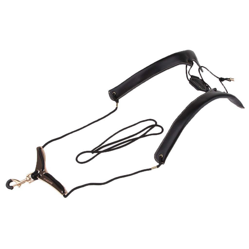 Leather Saxophone Neck Shoulder Strap Padded Belt Wind Instrument Accessory